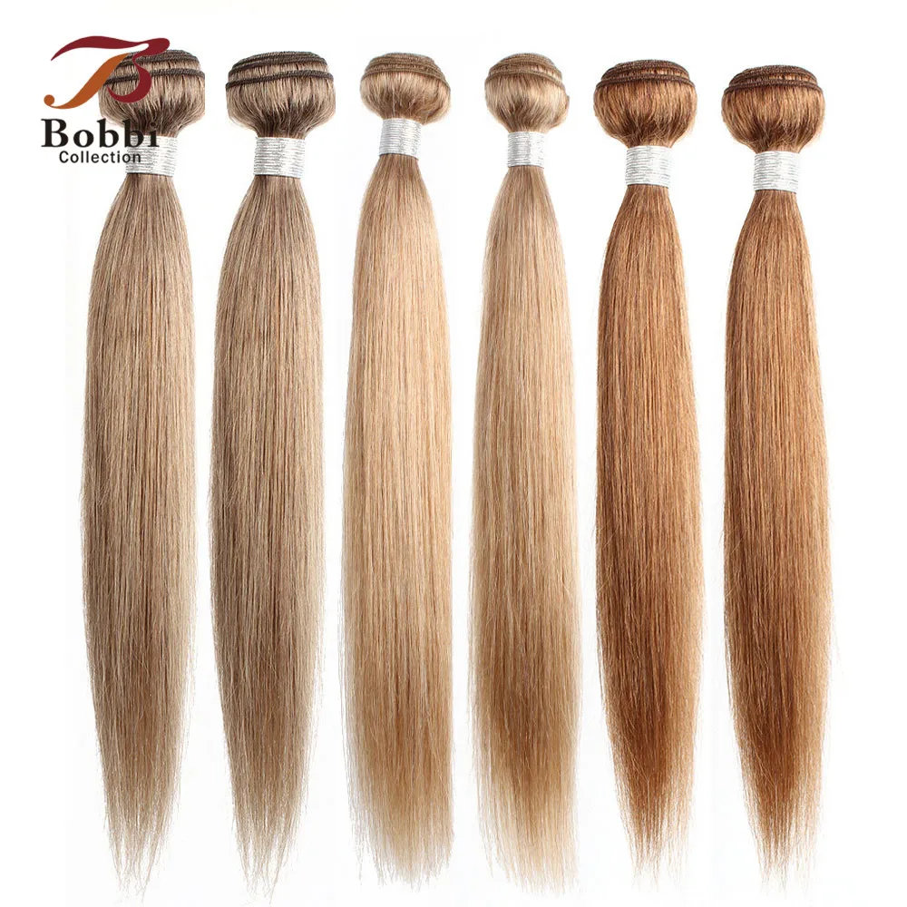 2/3/4 пряди блондин Человеческие волосы Remy для наращивания Цвет 30 коричневый рыжий