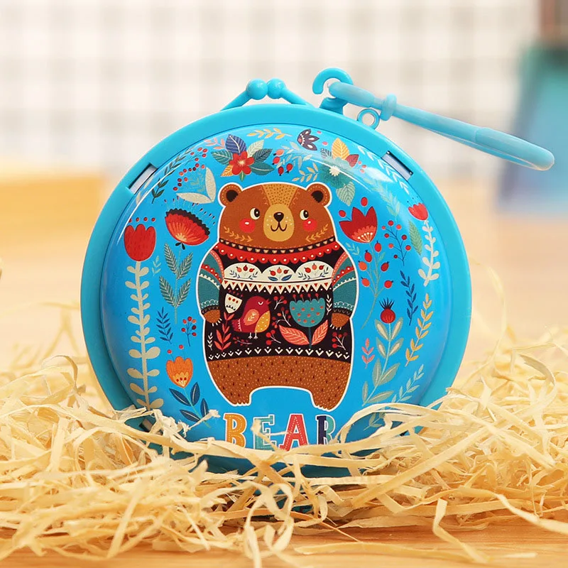 Portable Cartoon Zip Lock Bag Headphone Case Earphone Box Earbud Storage Mini Cable Organizer Christmas Gift | Дом и сад