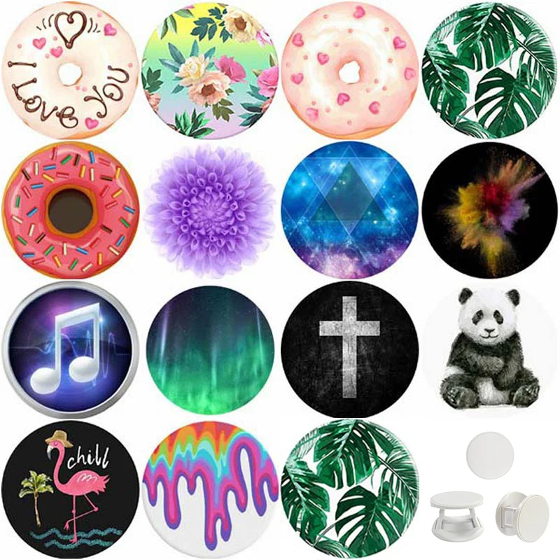 Попсокет пончик популярный держатель для телефона круглый попкорд карманная