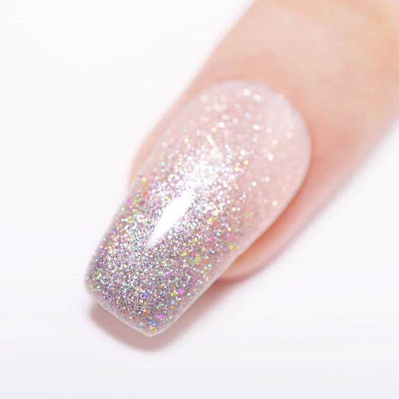 Гель-лак для ногтей BORN PRETTY с блестками 6 мл УФ-гель розовый золотой серебристый