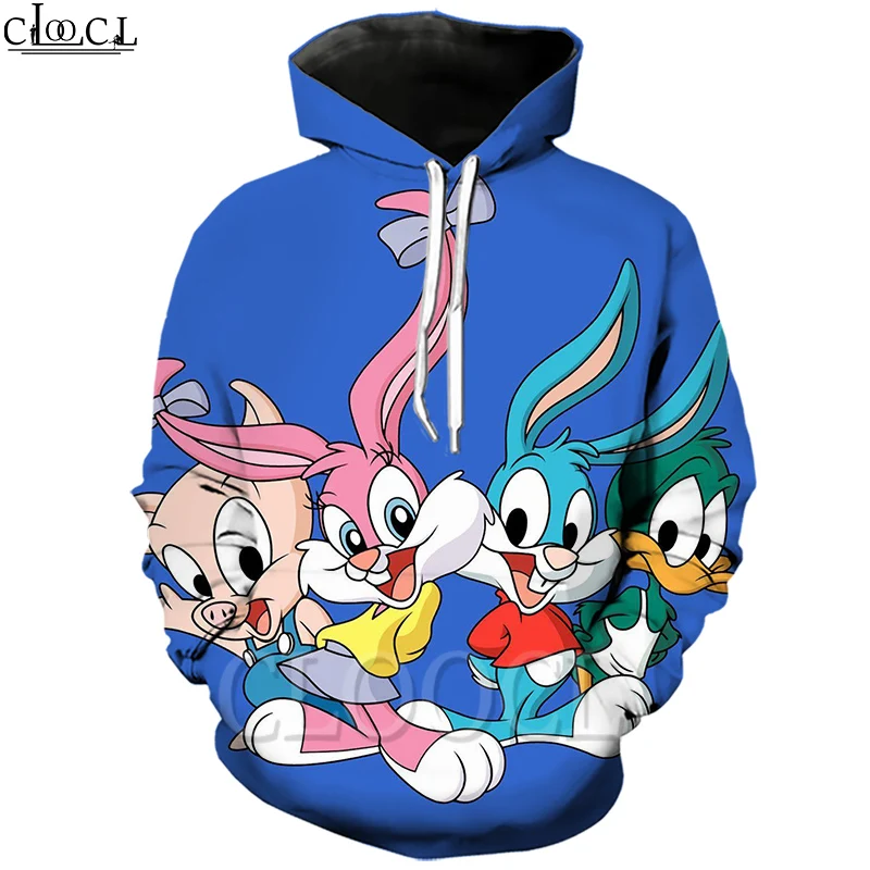 Толстовки CLOOCL с капюшоном в виде мультяшных аниме жуков и кроликов кофта для бега