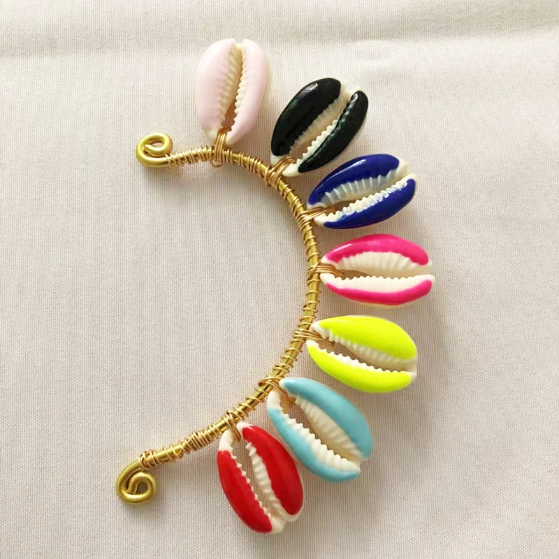 

Moloye 2019 Fashion Punk Style Cowry Shells Earing Cuff Hippop Earrings 1pcs Jewelry Bohostyle Ear Cuff for Women/Unisex