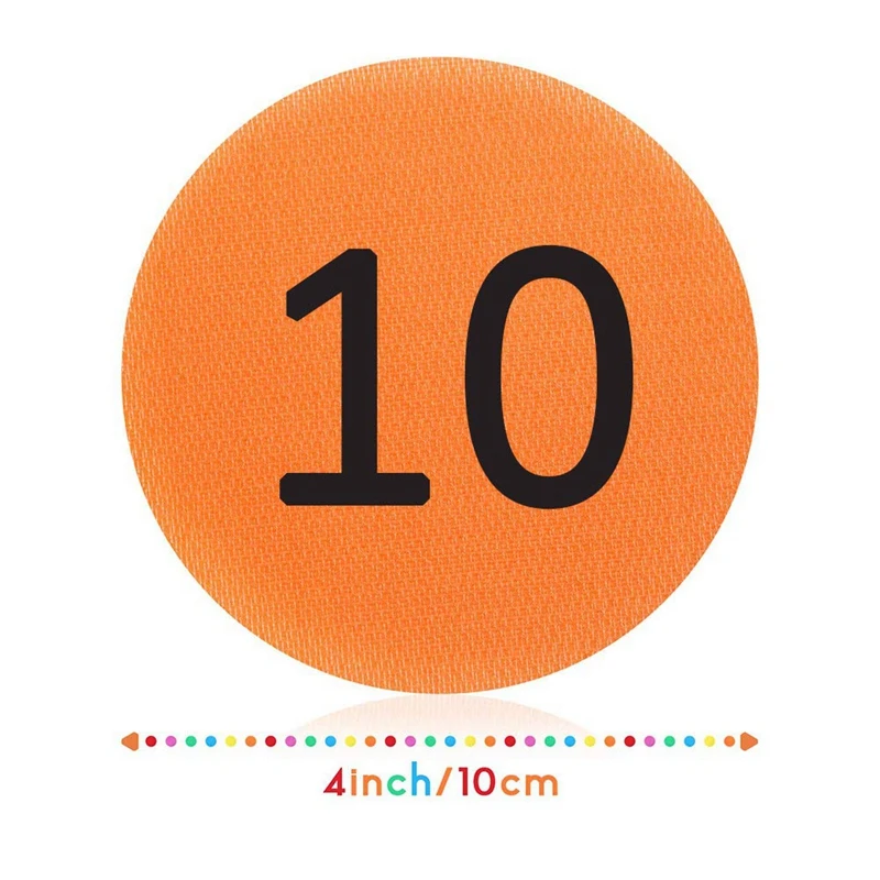 

4 inch Carpet Spots Markers, 30 Pack Sitting Classroom Floor Mark Spots, Colors Rug Circles Marker Hook Dots with Numbers 1-30 f