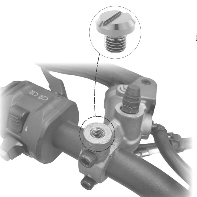 

2Pcs Mirror Blanking Plugs Hole Plugs, M10 X1.25 Alloy Pair Fit for HONDA GROM MSX125, YAMAHA FZ07 / FZ1, KAWASAKI Z800