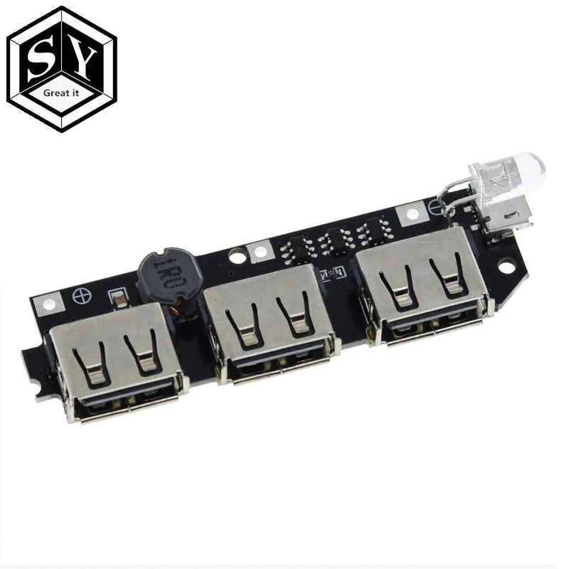 GREAT IT 5V 2.1A 3 USB зарядное устройство для аккумулятора печатная плата модуля