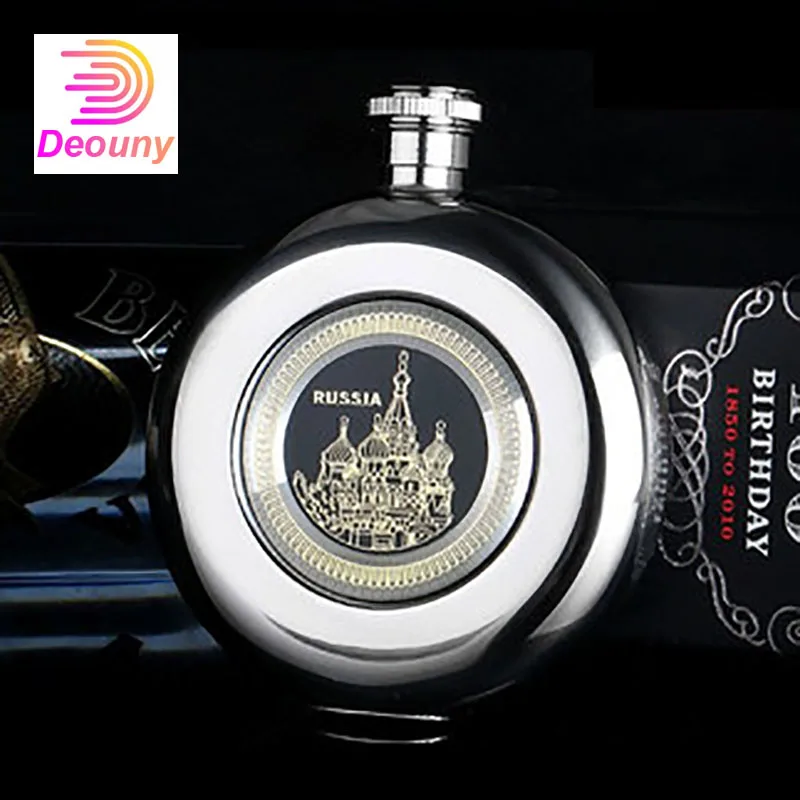 DEOUNY Россия CCCP 5 унций спиртовая фляжка Высококачественная бутылка Wisky