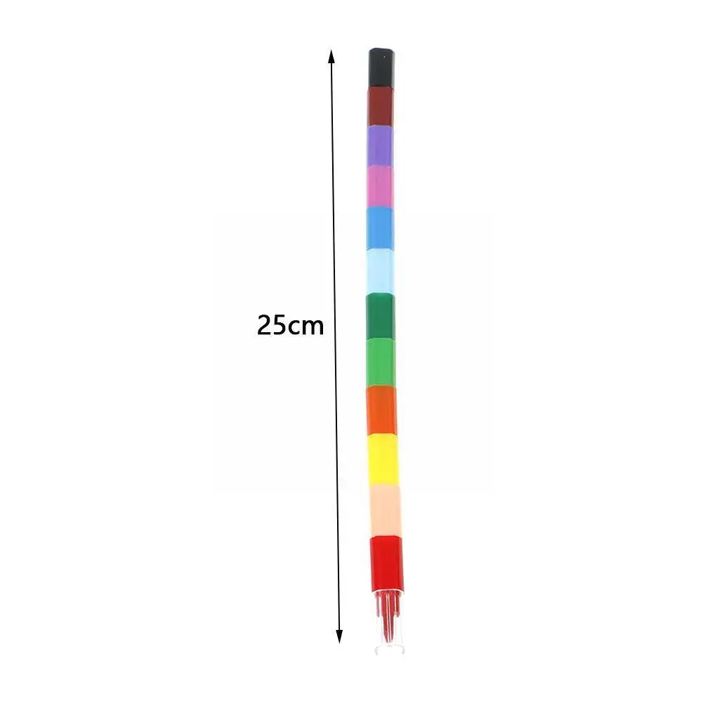 12 цветов креативный строительный блок цветной карандаш Студенческая живопись