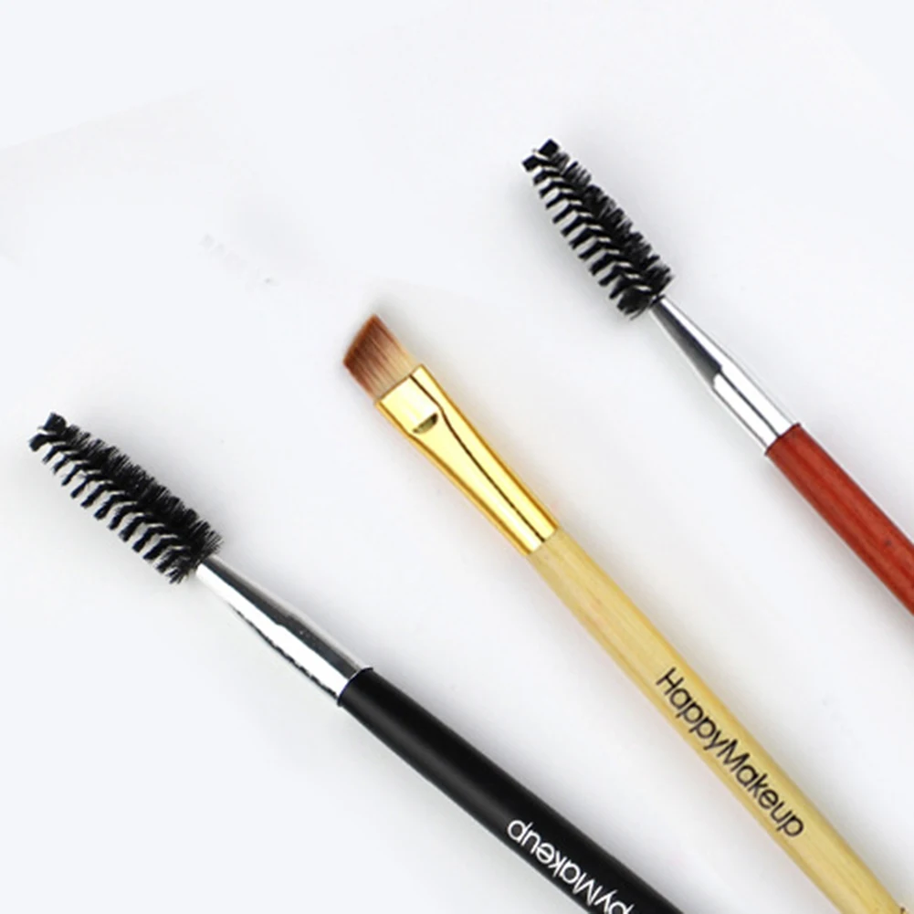 Wooden Double Head Soft Makeup Brush for Eyebrow Eyelashes Facial Beauty Tool | Красота и здоровье