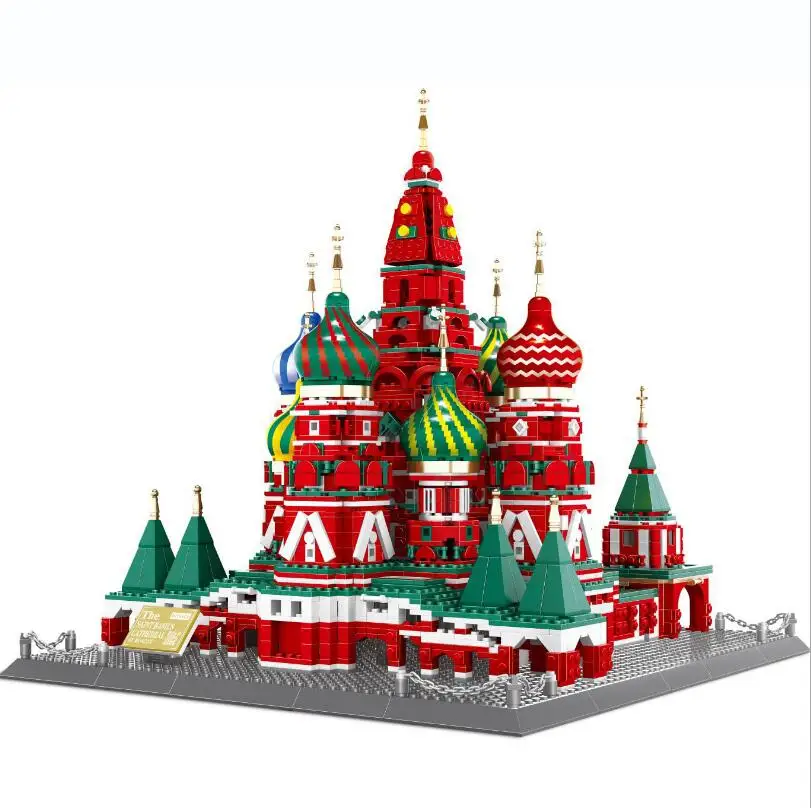 

Wange 6213 Famous Architecture Series The Saint Basil's Cathedral Model Building Blocks Set Classic StreetView House Toys