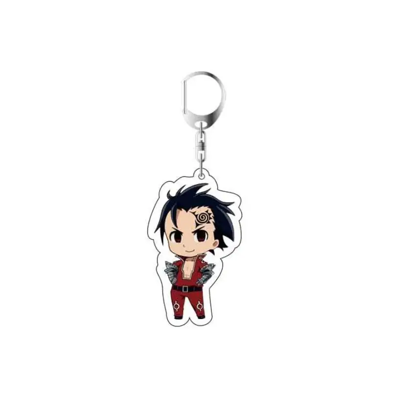 The Seven Deadly Sins Meliodas Ban King Zeldris Hawk Acrylic Figure Pendant keychain Keyring Collection Model Toy Gifts |