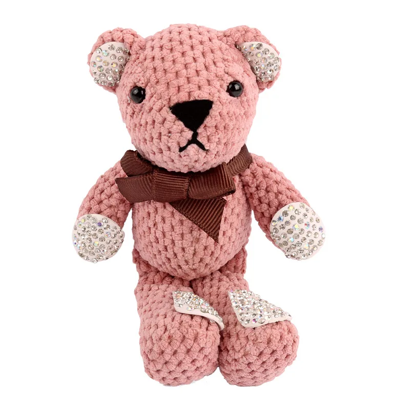 Kpop тканевая кукла мультяшный милый брелок для ключей Медведь кольцо в стиле