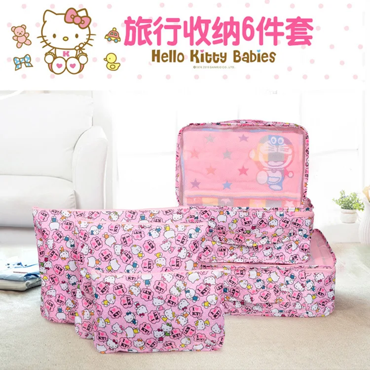 6 шт. Sanrio сумка для хранения hello kitty мультяшная дорожная мелодия сумочка одежды