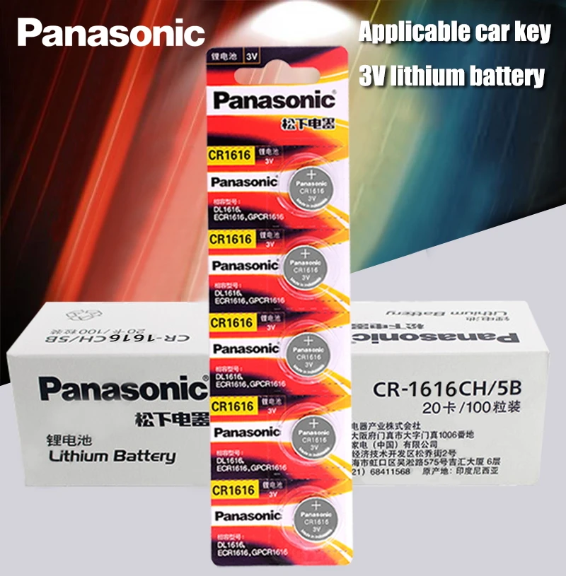 

CR1616 100PCS Button Cell Coin Batteries Panasonic 100% Original cr 1616 3V Lithium Battery DL1616 ECR1616 LM1616