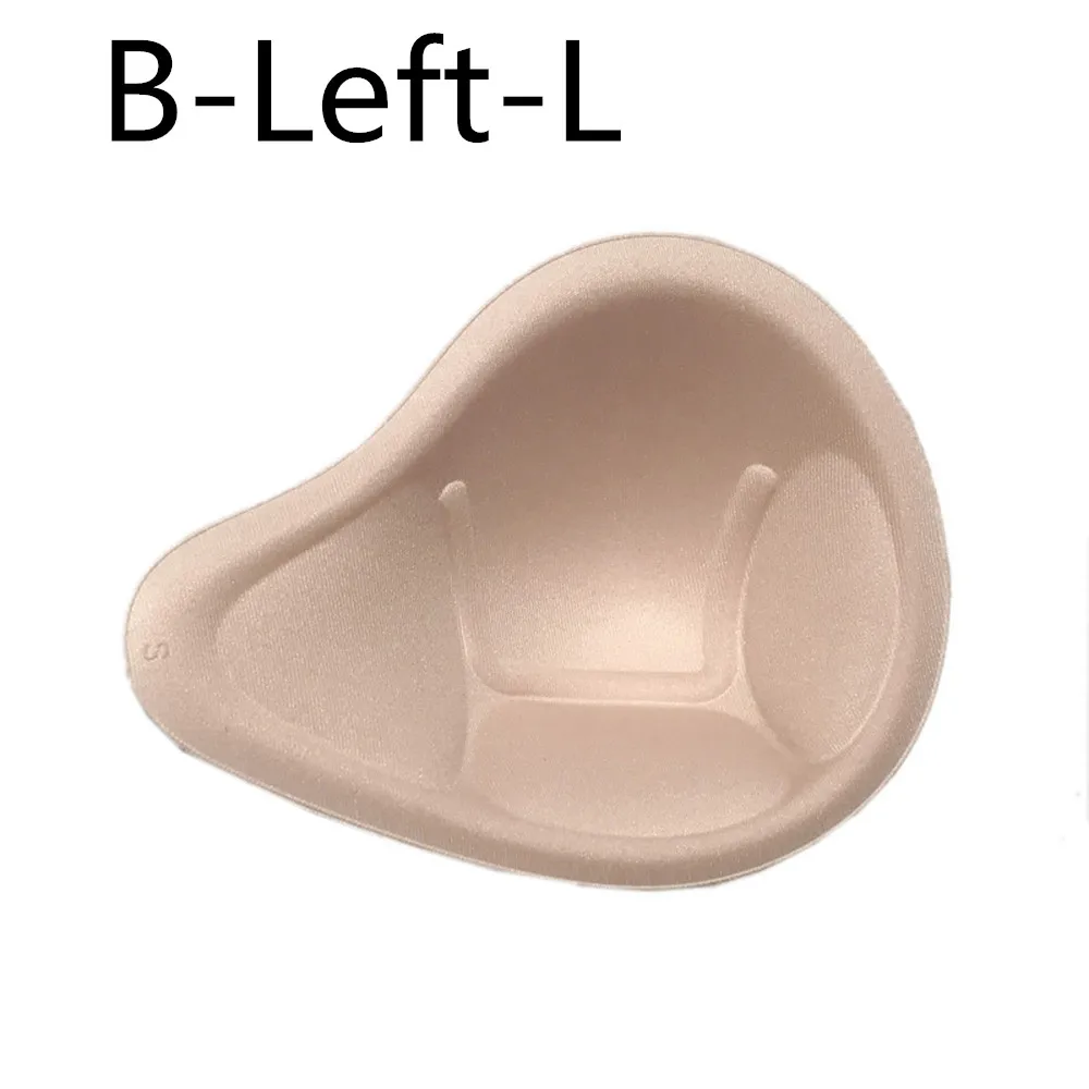 B-Left-L 1 шт. женские губчатые пенные вставки в бюстгальтер Вставка пуш-ап подкладки бюстгальтера регулируемый усилитель груди чашки дышащий бюстгальтер для груди - Цвет: B-Left-L
