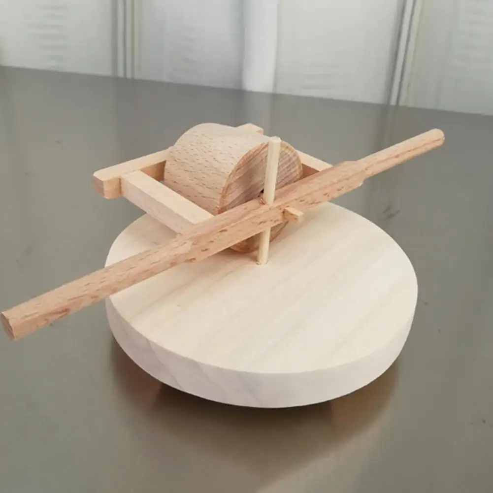 

1:12 Miniature Dollhouse 3D Wooden Furniture Wooden Model Ornamental Safe Mini Simulation Stone Roller for Decoration