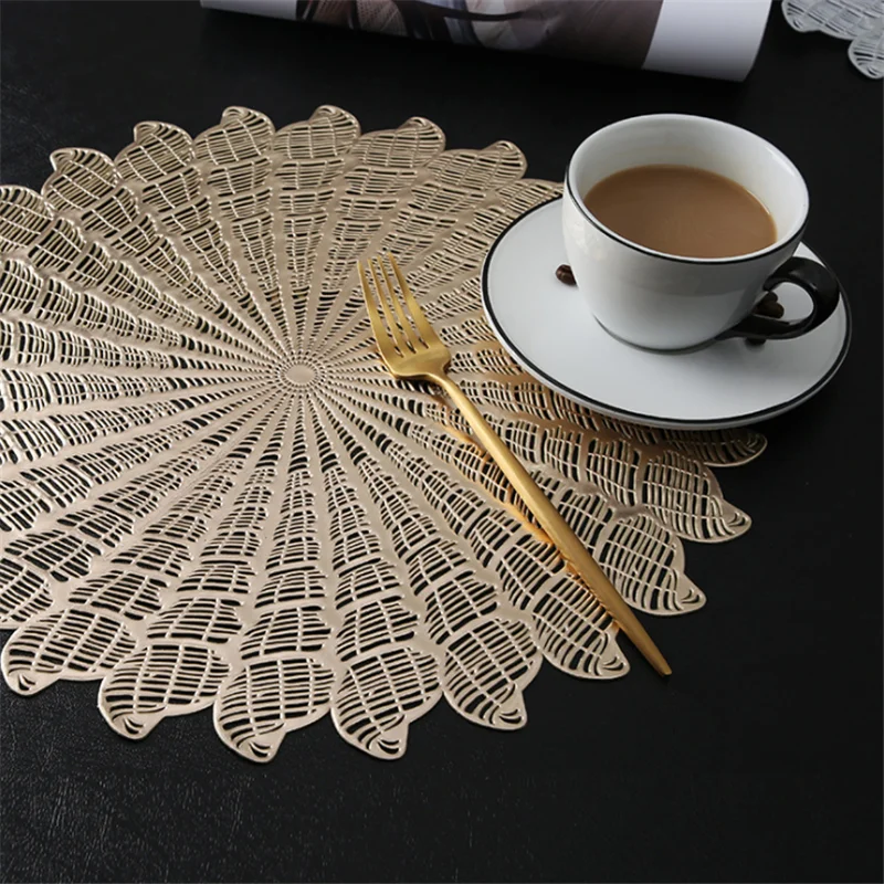 

6/4 pieces/set of Conch Nordic fashion coaster table placemat PVC coffee cup mat home decoration coaster