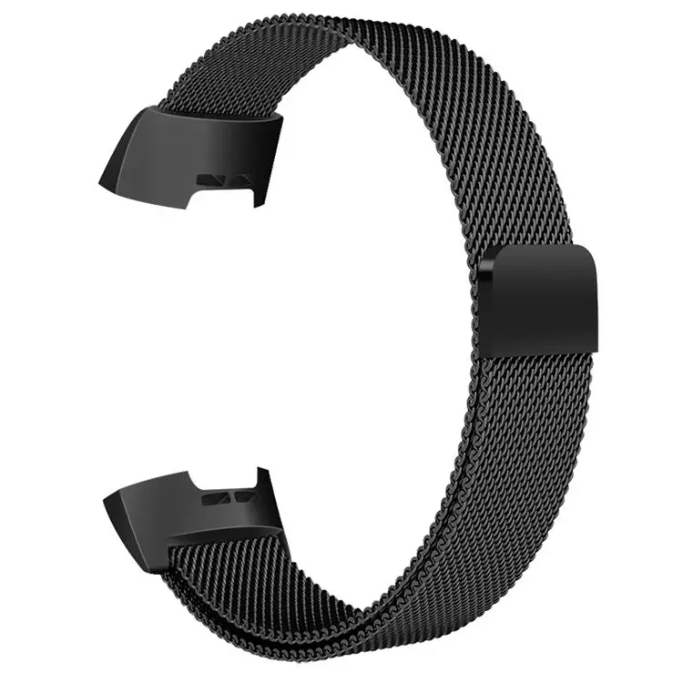 Замена Fitbit Charge 2 полосы кожаный ремешок сменный Смарт фитнес-часы с нержавеющей рамкой для зарядки 2 - Цвет: black