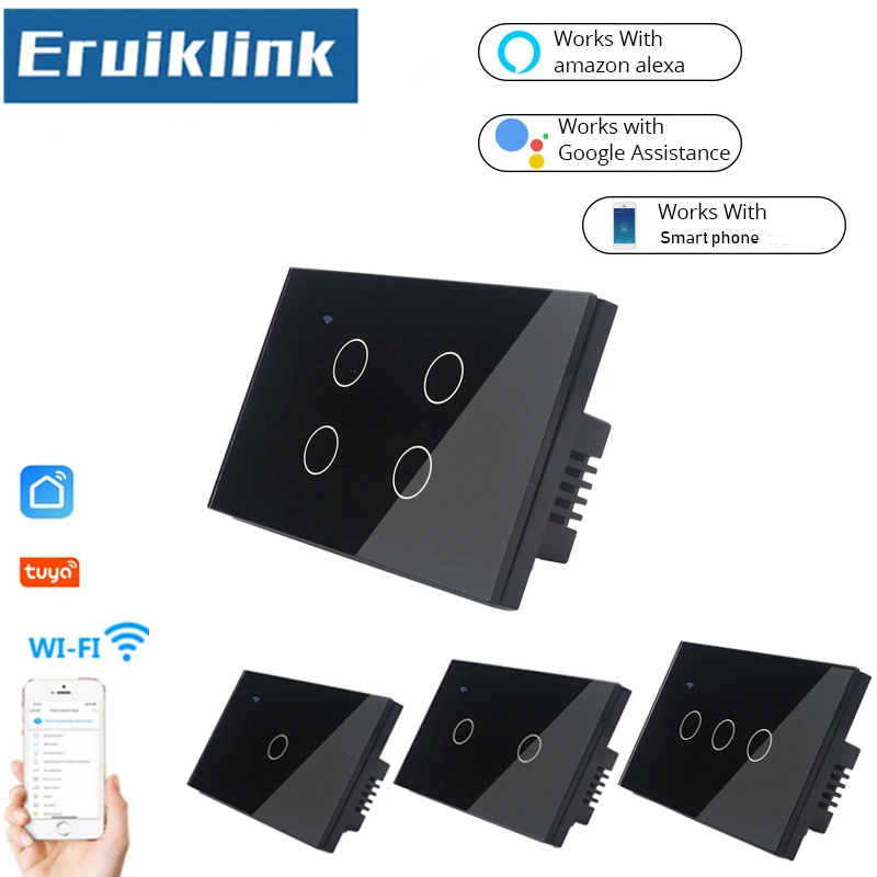 Стандарт США/Австралии 1/2/3/4 банда туя приложение сенсорный выключатель через