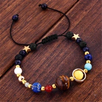 cosmic galaxy solar system bracelet female transfer beads eight planets natural hand woven student beads