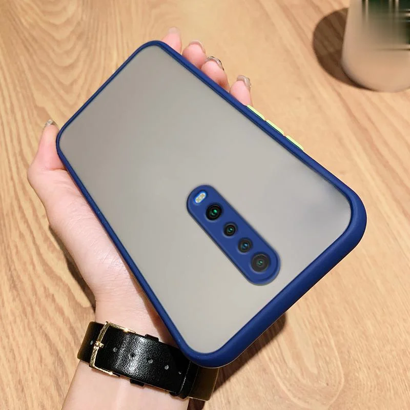 Чехол для Xiaomi Redmi K30 Pro матовый синий гибкий силиконовый мультяшный чехол-накладка для Redmi K30Pro противоударный Роскошный чехол из ТПУ карамельного цвета