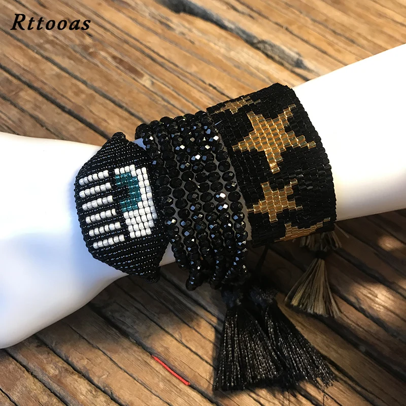 Rttooas Delica MIYUKI браслет Evil Eye 2019 женские Украшения браслеты турецкий приносящий