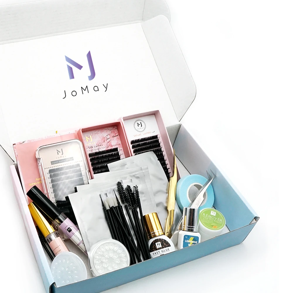 

Eyelash Extension Traning Kits Lash Tweezers Glue With False Eyelash Lift Kit With Box Nature Prolong False Lashes Makeup Kit