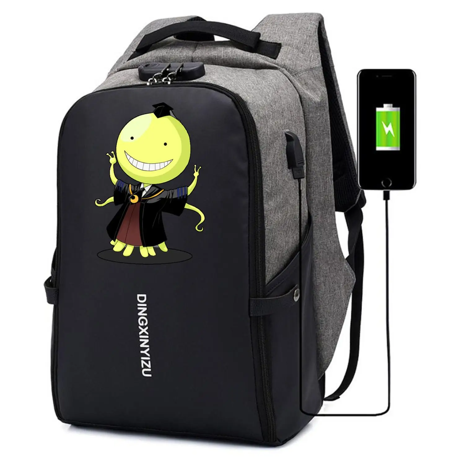 

anime Ansatsu Kyoushitsu Backpack UNISEX Travel bag teenagers Laptop bag Anti-theft USB Charging Knapsack school book Bags