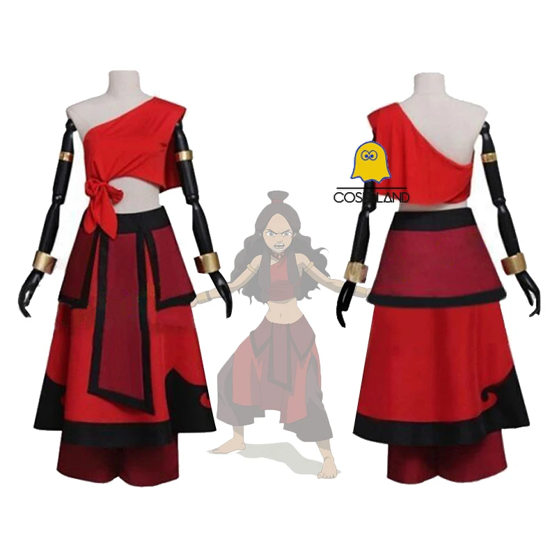 Аниме Аватар Последний Airbender Катара косплей костюм для женщин взрослых Хэллоуин