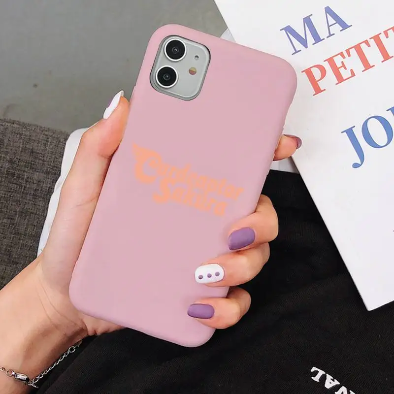 

Cardcaptor Sakura Phone Case Soft Solid Color for iPhone 11 12 13 mini pro XS MAX 8 7 6 6S Plus X XR