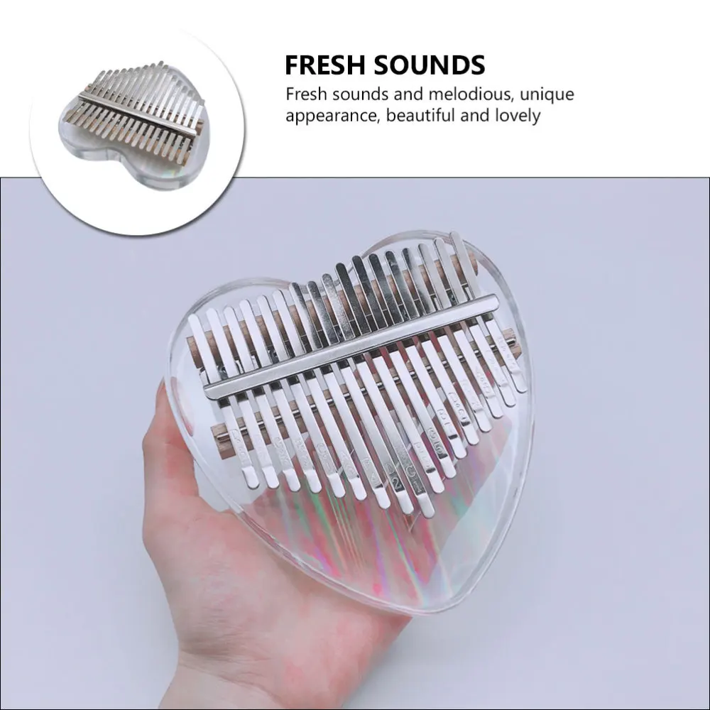 

1 Set Acrylic Kalimba Piano 17 Keys Thumb Piano Mini Kalimba Musical Instrument