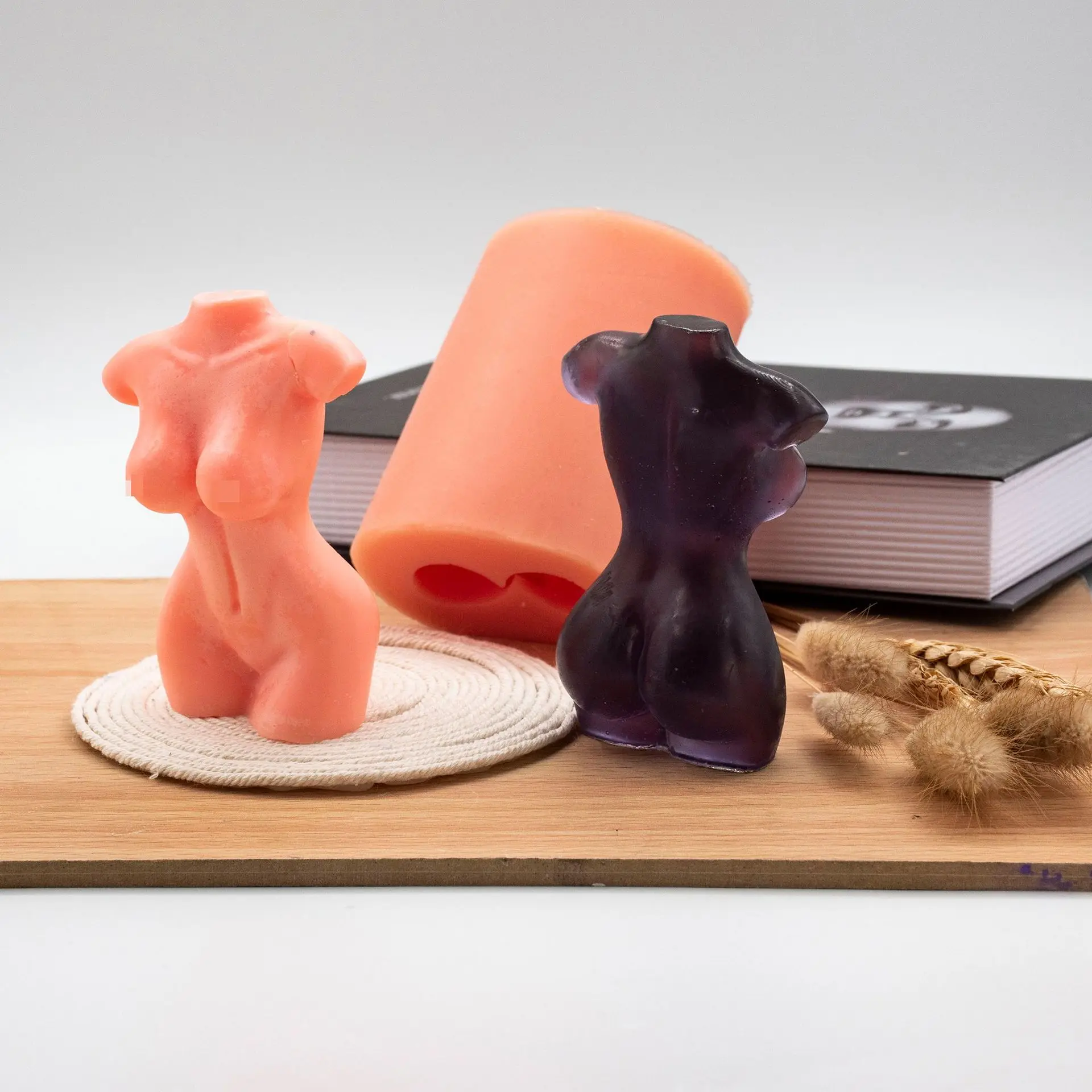 

Naked Body Chest Female Candle Silicone Soap Molds 3D Clay Nake Girl Female Figure Resin Woman Torso Figure DIY Baking Mold