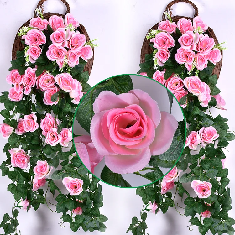 1 букет искусственных цветов украшение в виде лианы настенные подвесные розы