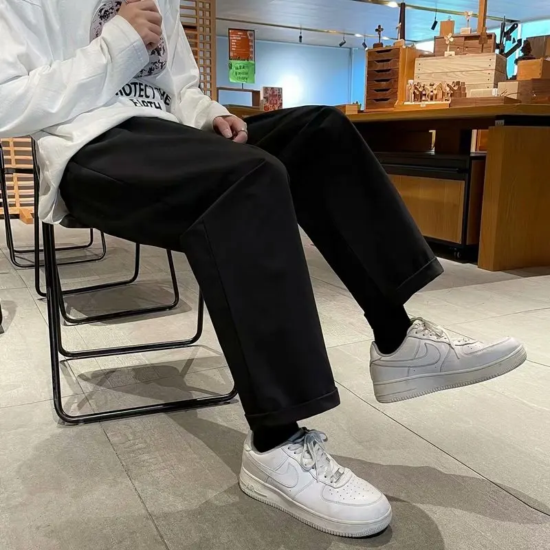 

Мужские тренировочные брюки для бега, Новинка Весна 2021, уличные однотонные брюки, модные летние мужские брюки