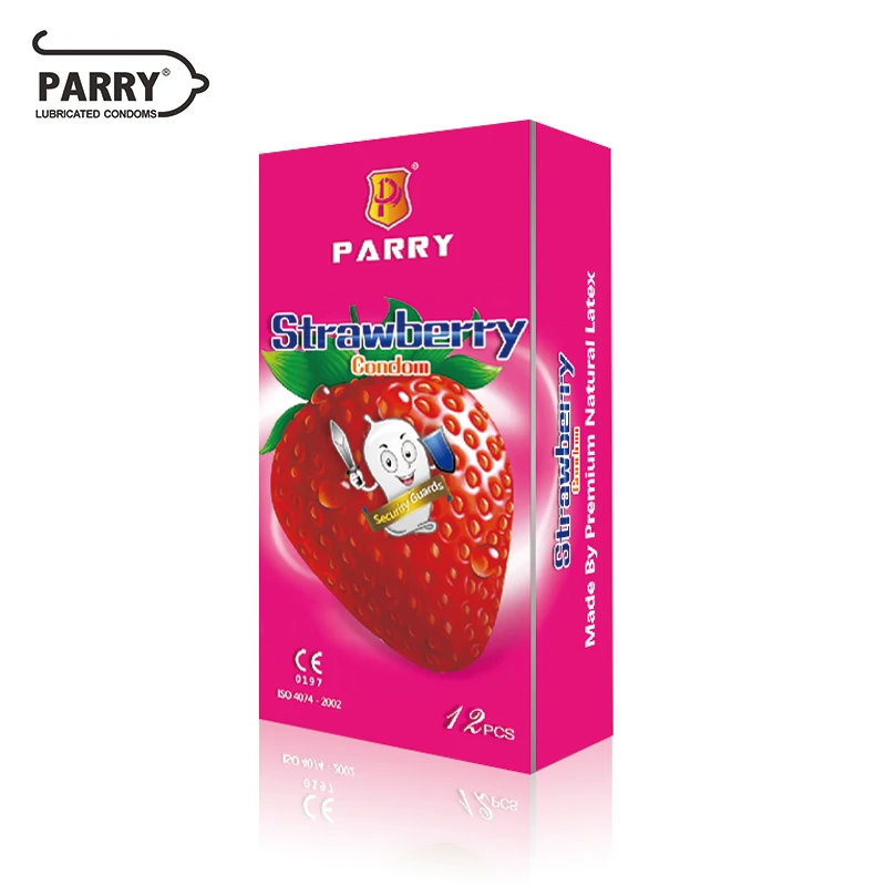 Парри презервативы 12 шт презерватив супер смазанный клубничный аромат фруктовый