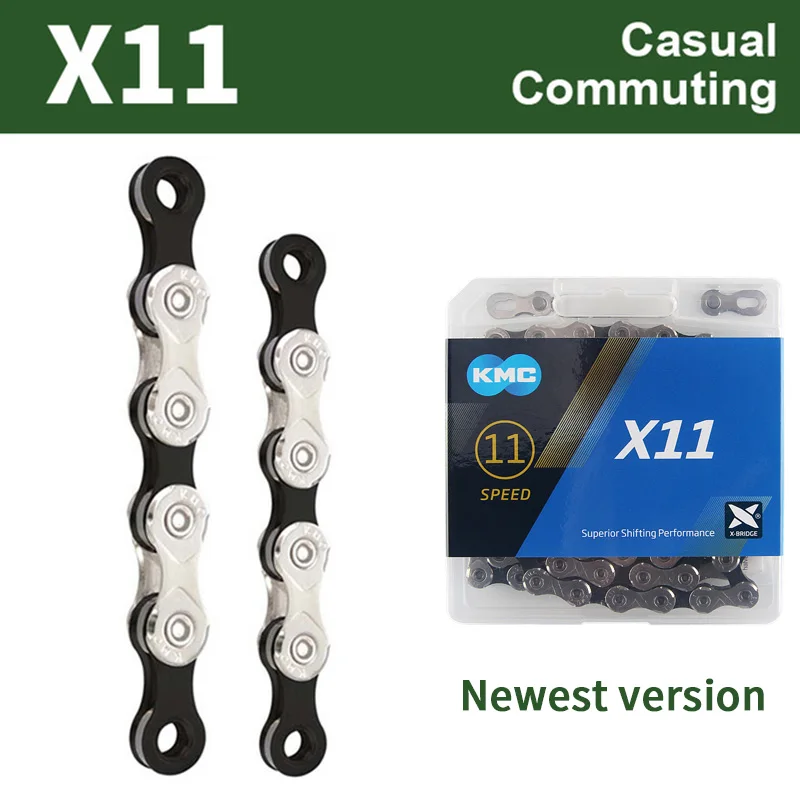 X11 Silvery Black KMC цепи 116 ссылки 9/10/11 Скорость велосипедная цепь с недостающим ссылку серебрянная Золотая светильник MTB шоссейные велосипеды инструмент для демонтажа цепи велосипеда - Цвет: X11 Silvery Black