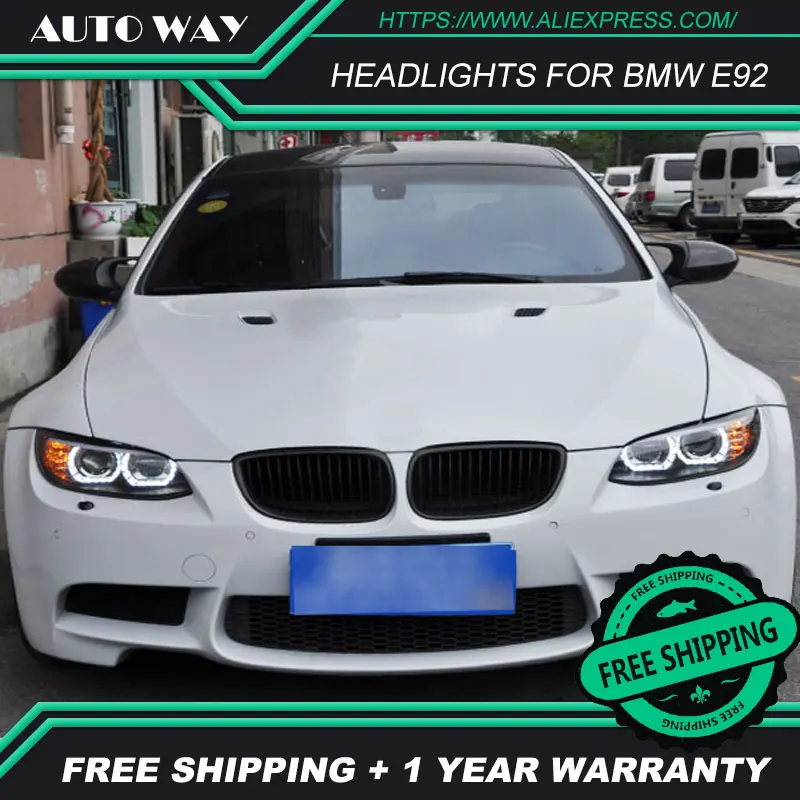Чехол для стайлинга автомобиля BMW M3 328i 335i 330i E92 E93 2006 2012 светодиодный фары H7 D2H