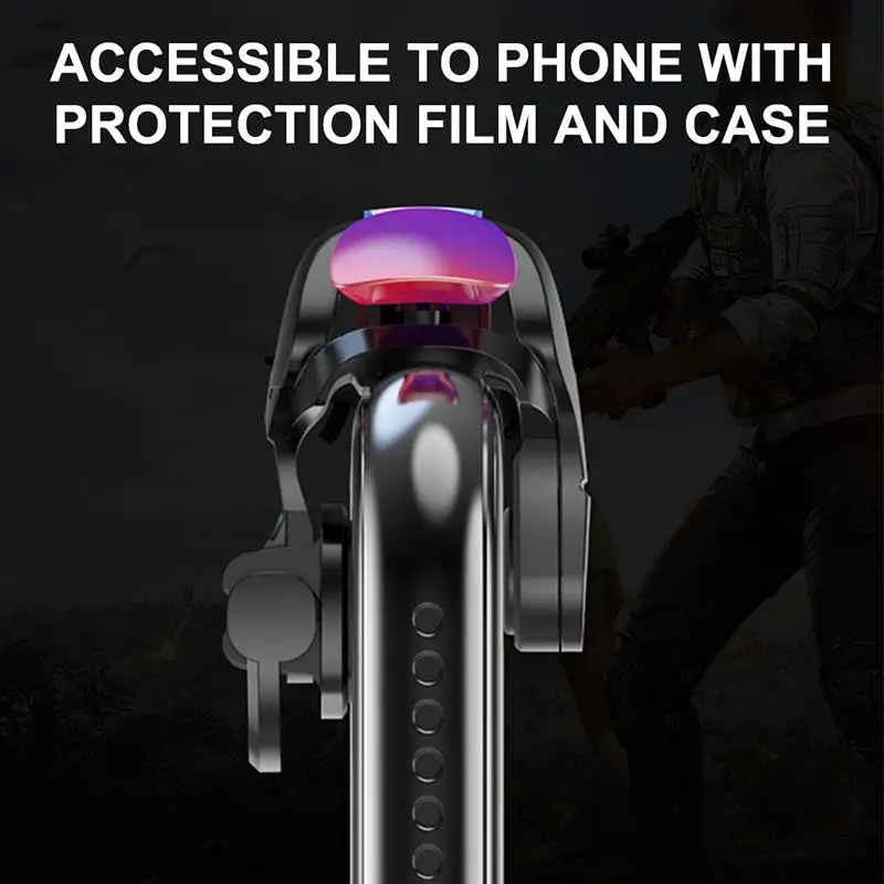 

2pcs Mobile Phone Game Shooter Controller Sensitive Game Triggers for Android iOS PUBG Four-finger shooting assist button