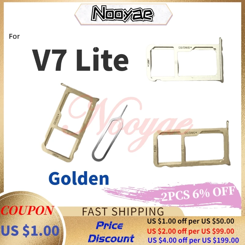 New Sim Card Slot Tray Holder For ZTE Blade V7 lite 5.0inch Sim Socket Adapter Replacement Parts + tracking