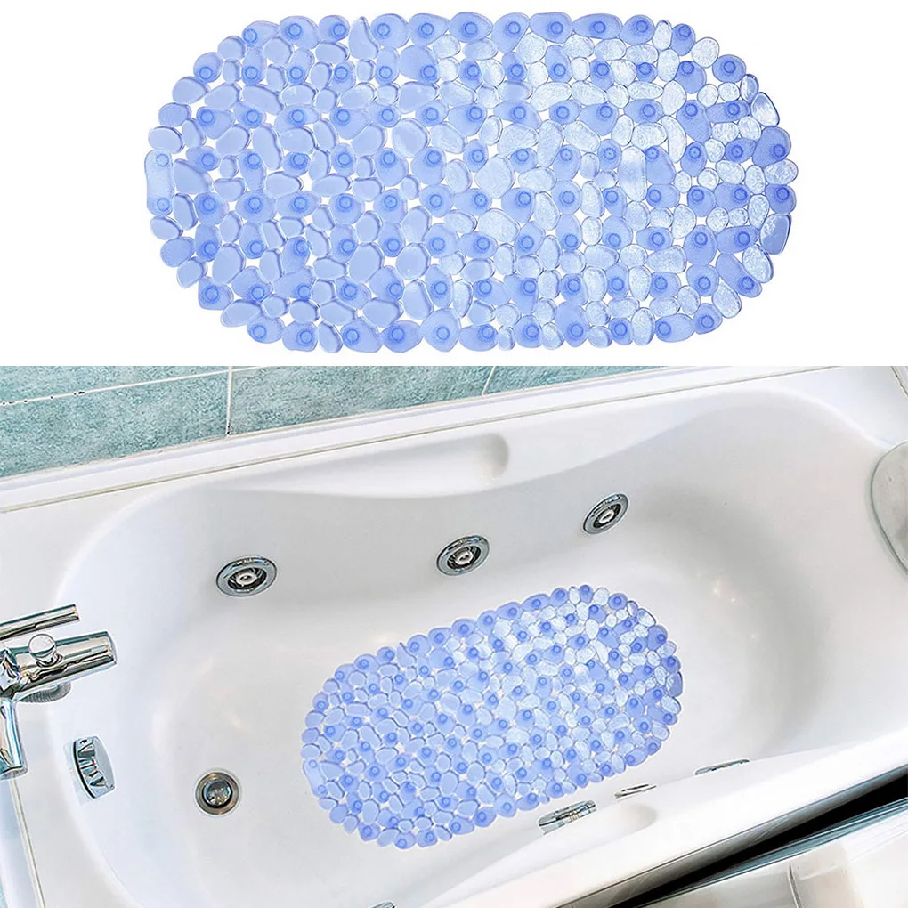 Нескользящий напольный коврик для ванной комнаты из ПВХ уплотненный галька