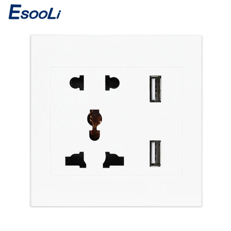 Esooli универсальный стандарт 2.1A USB настенная розетка домашнее настенное зарядное