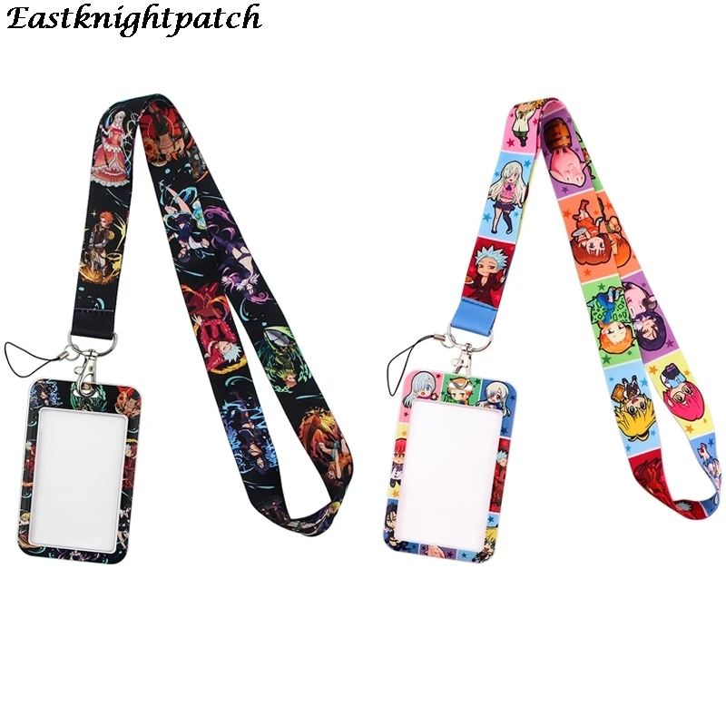 E3034 Мультяшные держатели для карт, чехол для телефона, ключей, значков, камеры, USB-держатели, шнурок на шею с брелоком