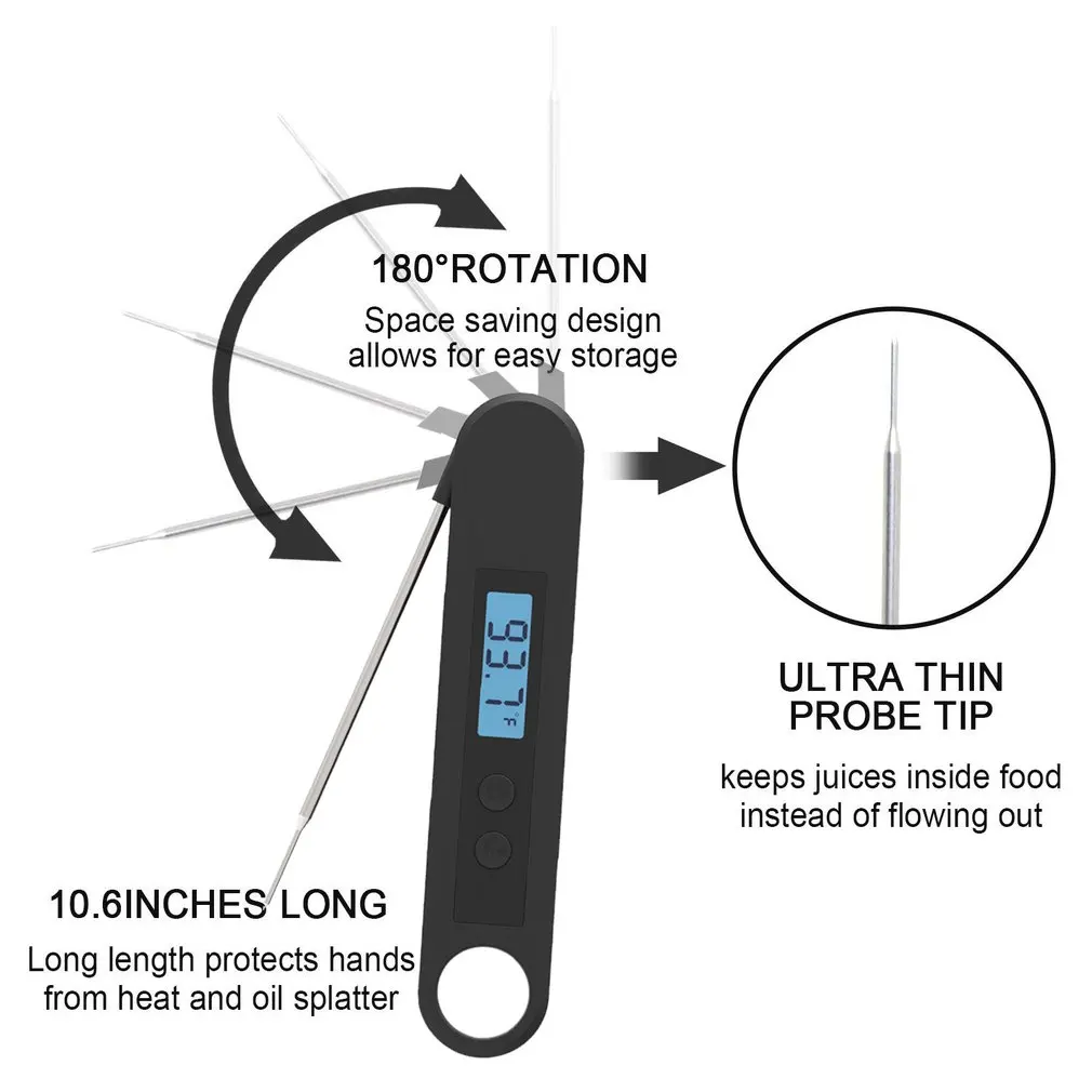 Водонепроницаемый цифровой термометр для барбекю печь гриль мясо еда со
