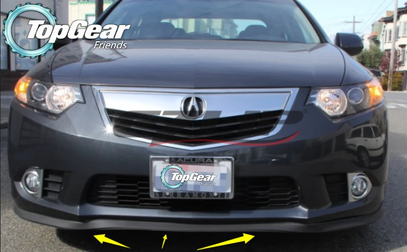 For Acura TSX 2003~2019 Bumper Lip Lips / Front Spoiler TOP GEAR Fans Cars Tuning View TOPGEAR Body Kit Strip Skirt | Автомобили и