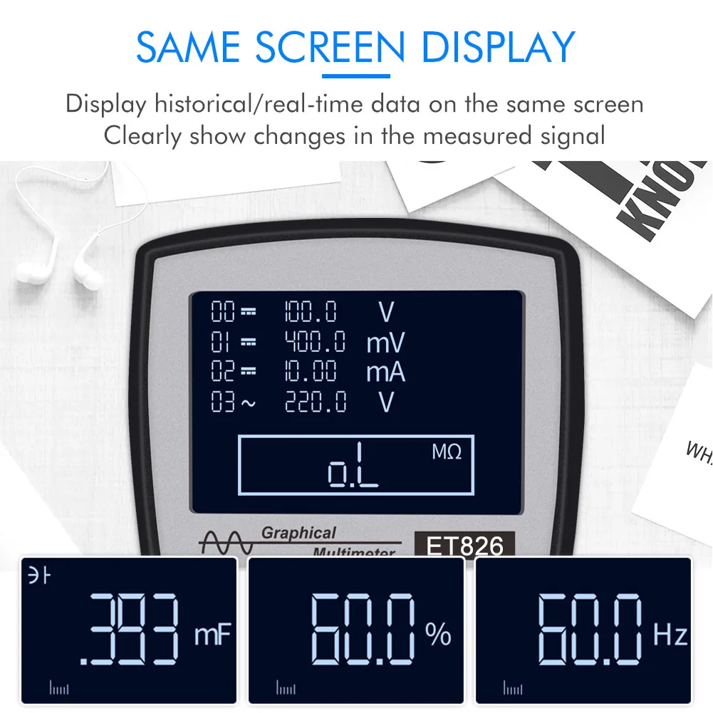 

2 In 1 DC AC Voltage Portable Analog Bandwidth 20KHz 200Ksps Oscilloscope Multimeter Current Intelligent Digital Auto Ranging