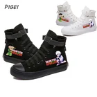 Новые холщовые кроссовки для косплея аниме Hunter x Hunter Hisoka парные осенние высокие повседневные кроссовки на плоской подошве со шнуровкой для женщин и мужчин