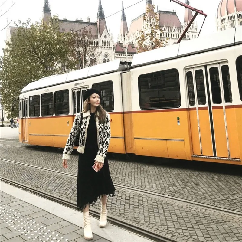 Зимний теплый вязаный кардиган для женщин 2019 роскошный подиумный винтажный