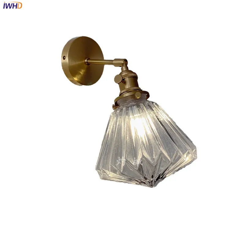 Стеклянная светодиодсветодиодный настенная лампа IWHD в скандинавском стиле