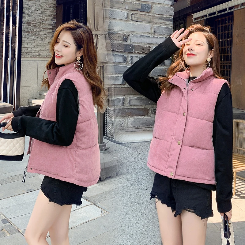 Новый Модный женский жилет пальто осень зима теплый толстый короткий женские