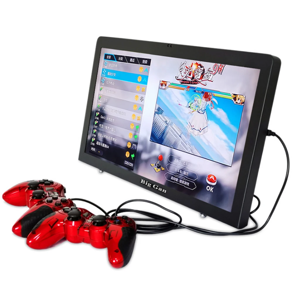 

18.5 inch monitor game console, using 2 gamepads