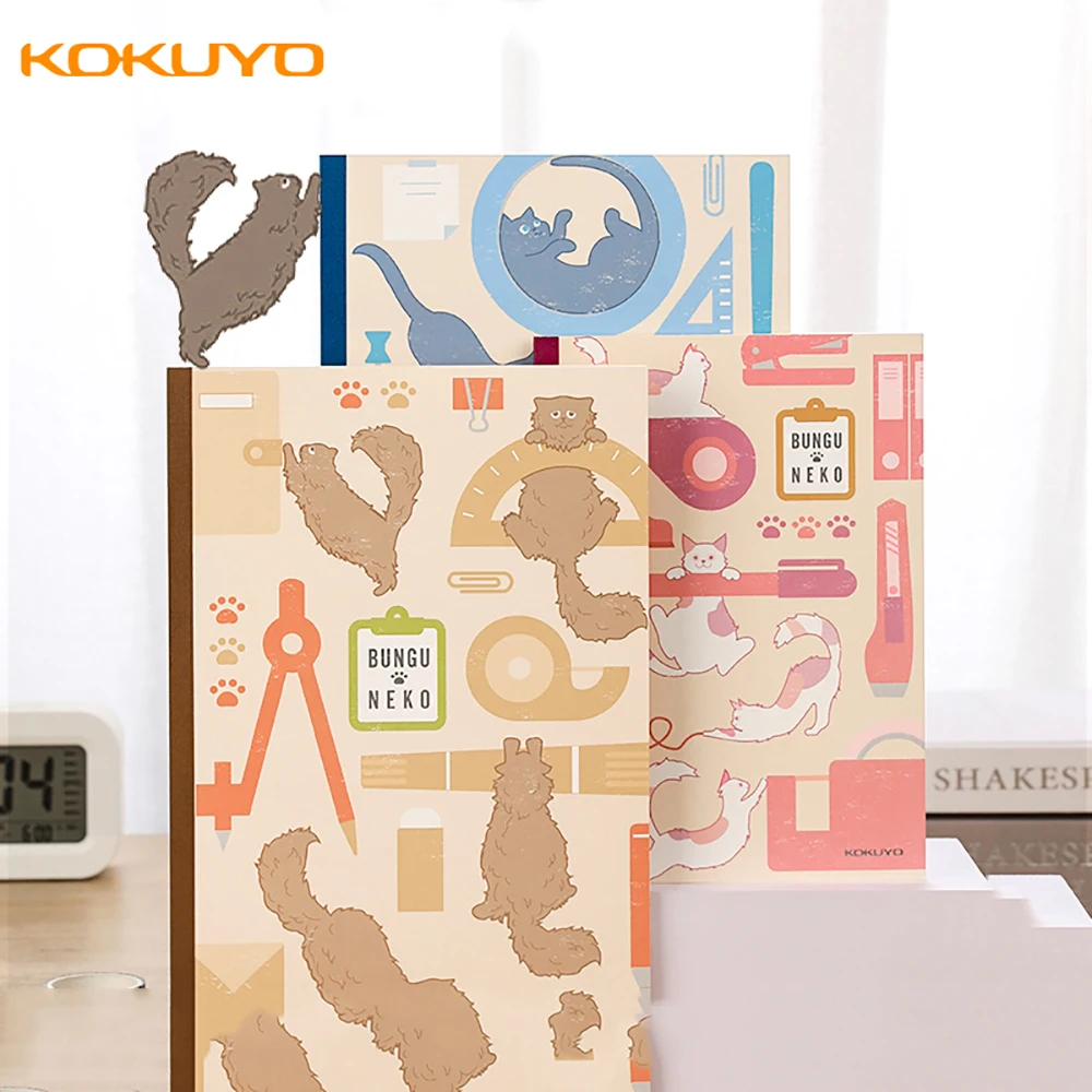 

3pcs Japan KOKUYO Stationery Cat Limited Notebook Binding Book A5/B5 Special for Student Note-taking 40 Sheets